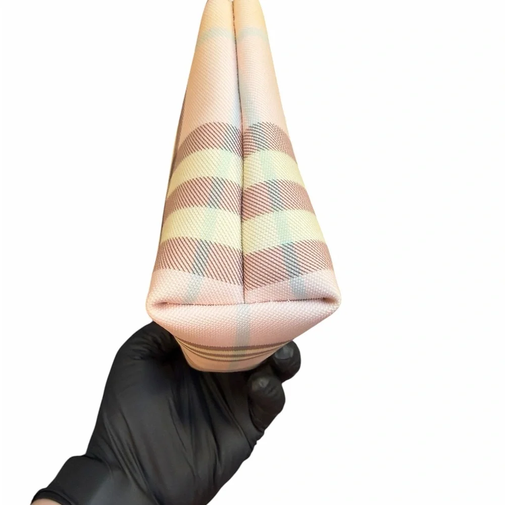 Burberry Candy Check Cosmetic Bag Pouch Clutch (A683) - Picture 4 of 9